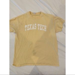 Pastel Yellow Texas Tech tee